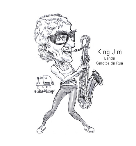 King Jim saxofonista da banda Garotos da Rua por Adao de Lima