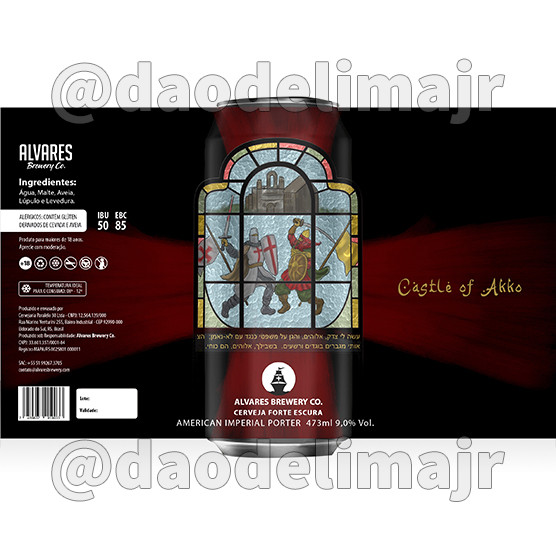 Cerveja Castle of Akko - Ilustração, Design, Mockup