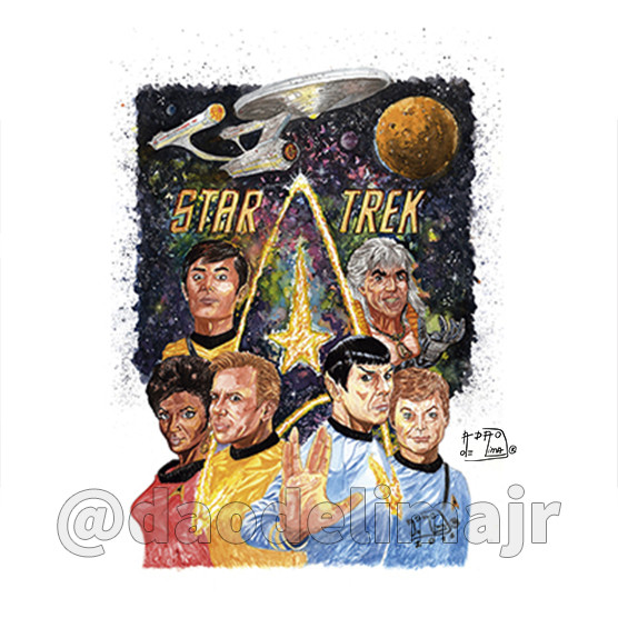 Star Trek Aquarela por Adao de Lima Jr