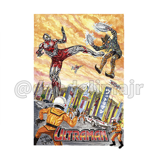 Ultraman Aquarela por Adao de Lima Jr